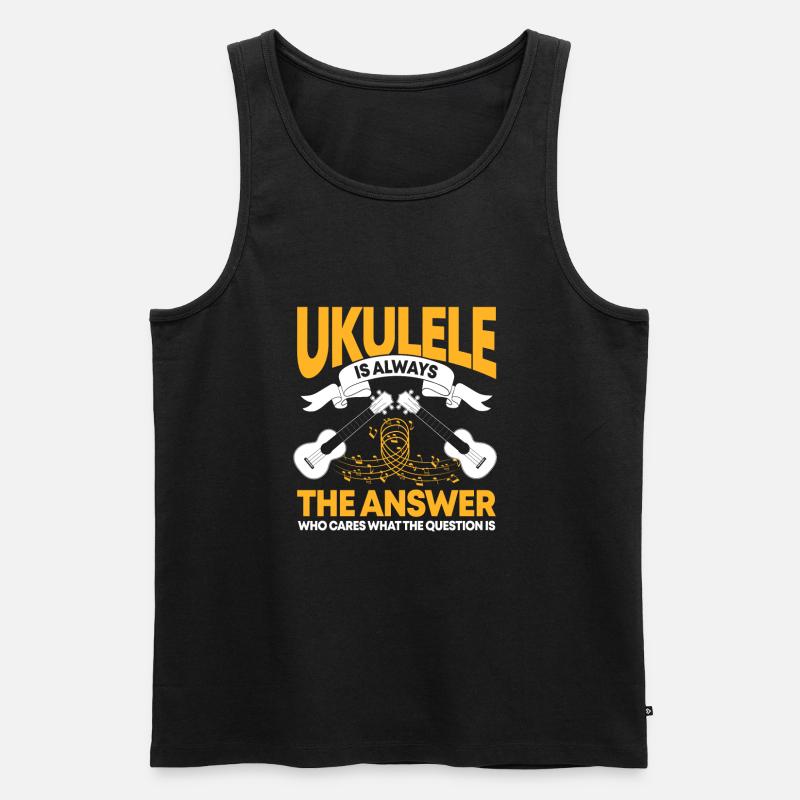 Ukulele - Männer Premium Bio Tank Top - Schwarz