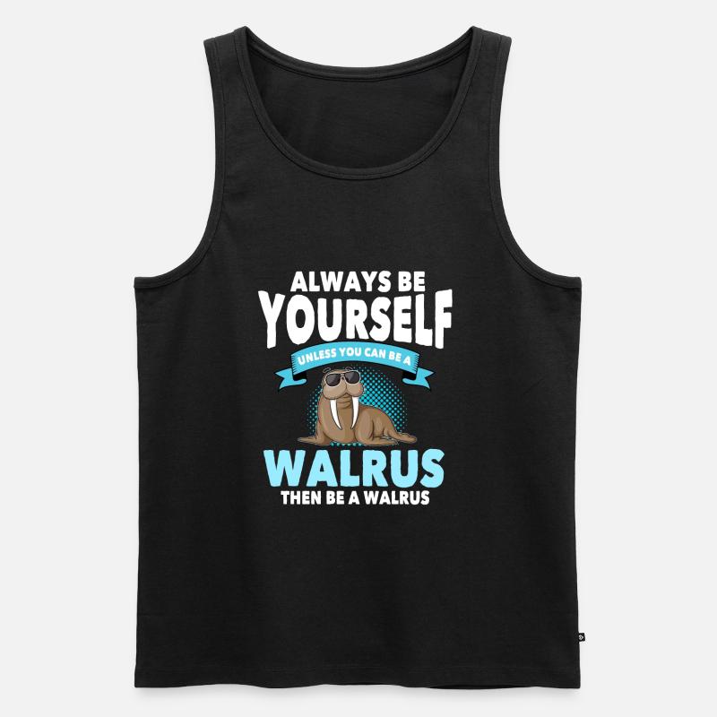 Walrösser - Männer Premium Bio Tank Top - Schwarz