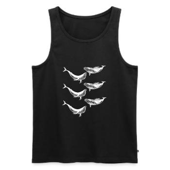 Wale - Männer Premium Bio Tank Top - Schwarz - Vorne - AI Model Male 178 light (178cm)