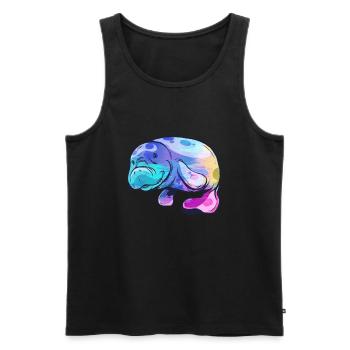 Seekuh - Männer Premium Bio Tank Top - Schwarz - Vorne - AI Model Male 178 light (178cm)
