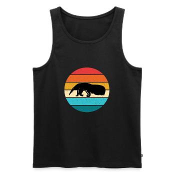 Anteater - Men's Premium Organic Tank Top - black - Front - Michal (187cm)