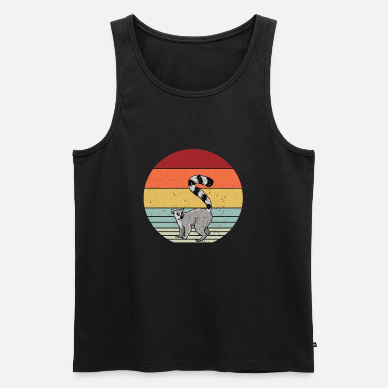 Lemur - Männer Premium Bio Tank Top - Schwarz