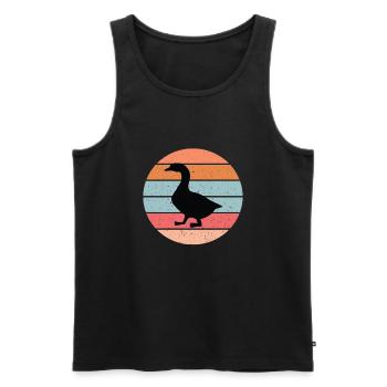 Canard - Débardeur bio Premium Homme - noir - Devant - Michal (187cm)