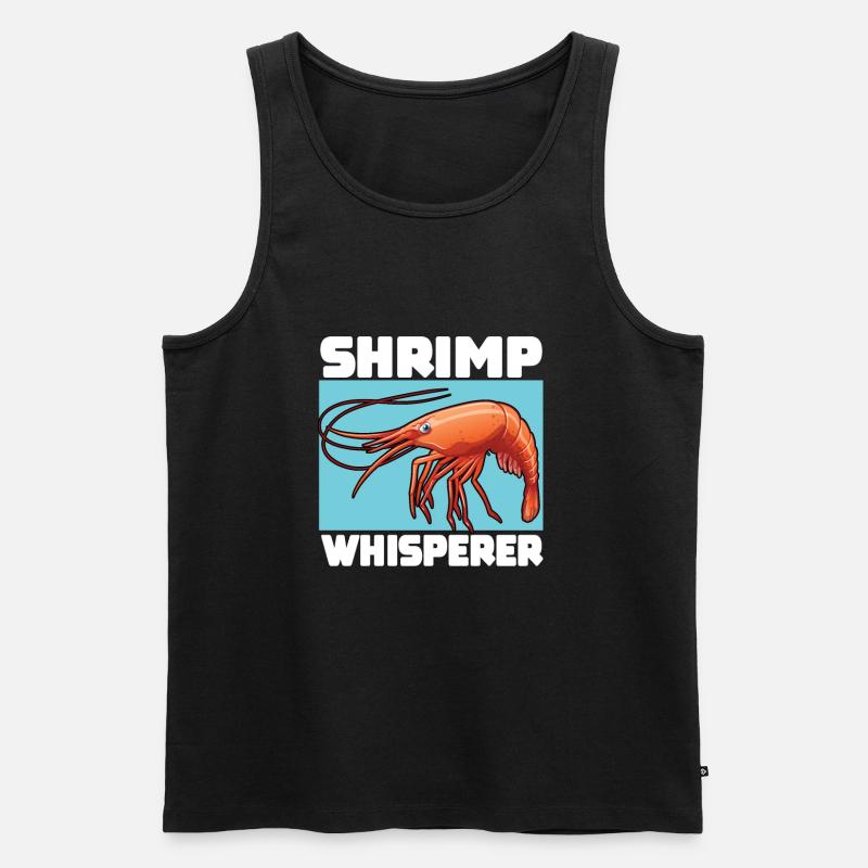 Garnelen Flüsterer - Männer Premium Bio Tank Top - Schwarz