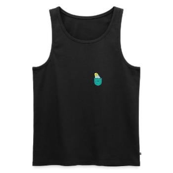 Budgerigar - Men's Premium Organic Tank Top - black - Front - Michal (187cm)