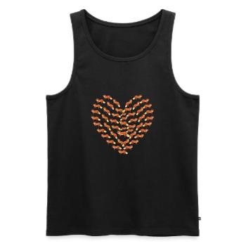 Füchse - Männer Premium Bio Tank Top - Schwarz - Vorne - Michal (187cm)
