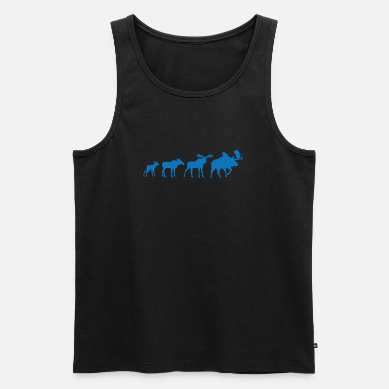 Moose Evolution - Men's Premium Organic Tank Top - black