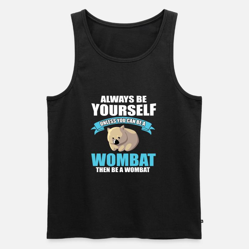 Wombat - Männer Premium Bio Tank Top - Schwarz