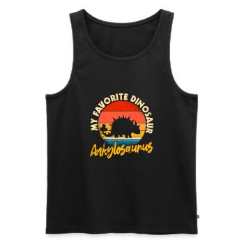 Favorite Dino Ankylosaurus - Men's Premium Organic Tank Top - black - Front - Michal (187cm)