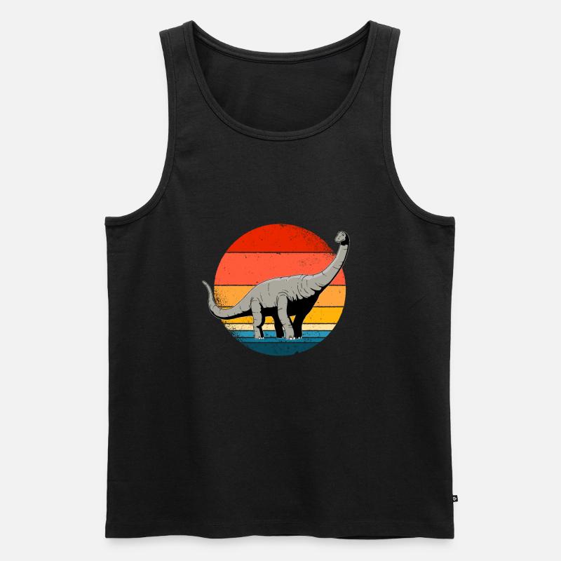 Diplodocus Dinosaurier - Männer Premium Bio Tank Top - Schwarz