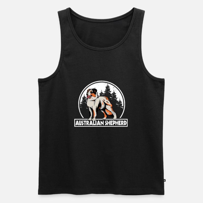 Australian Shepherd - Männer Premium Bio Tank Top - Schwarz