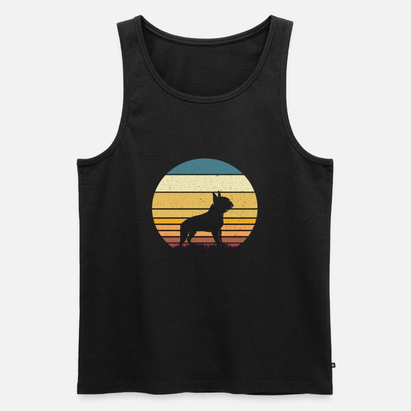 Boston Terrier - Männer Premium Bio Tank Top - Schwarz