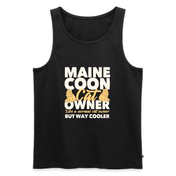 Maine Coon - Men's Premium Organic Tank Top - black - Front - AI Model Male 178 light (178cm)