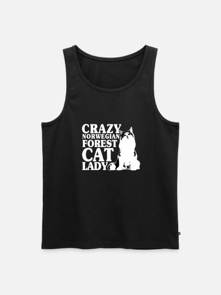 Norwegian Forest Cats Lady - Men's Premium Organic Tank Top - black