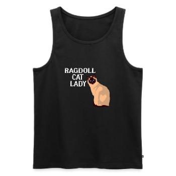 Ragdoll Katzen Lady - Männer Premium Bio Tank Top - Schwarz - Vorne - AI Model Male 178 light (178cm)