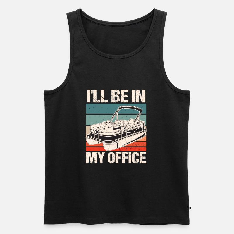 Ponton Boot - Männer Premium Bio Tank Top - Schwarz