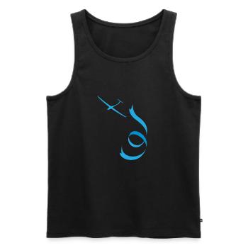 Segelflugzeug - Männer Premium Bio Tank Top - Schwarz - Vorne - Michal (187cm)