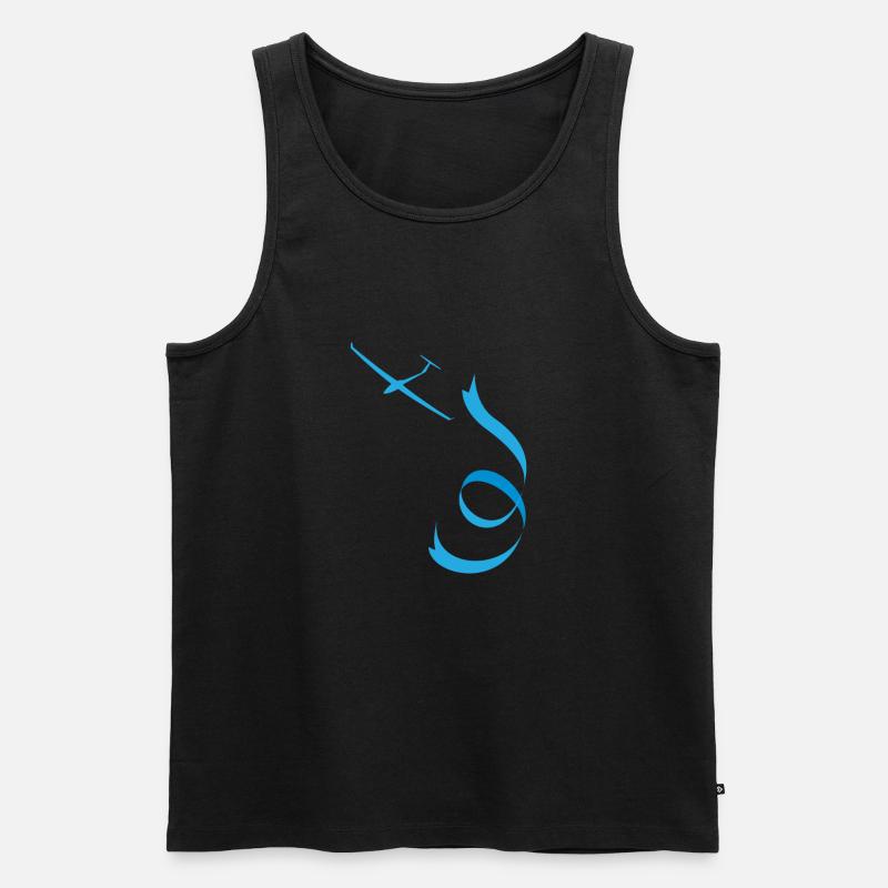 Segelflugzeug - Männer Premium Bio Tank Top - Schwarz