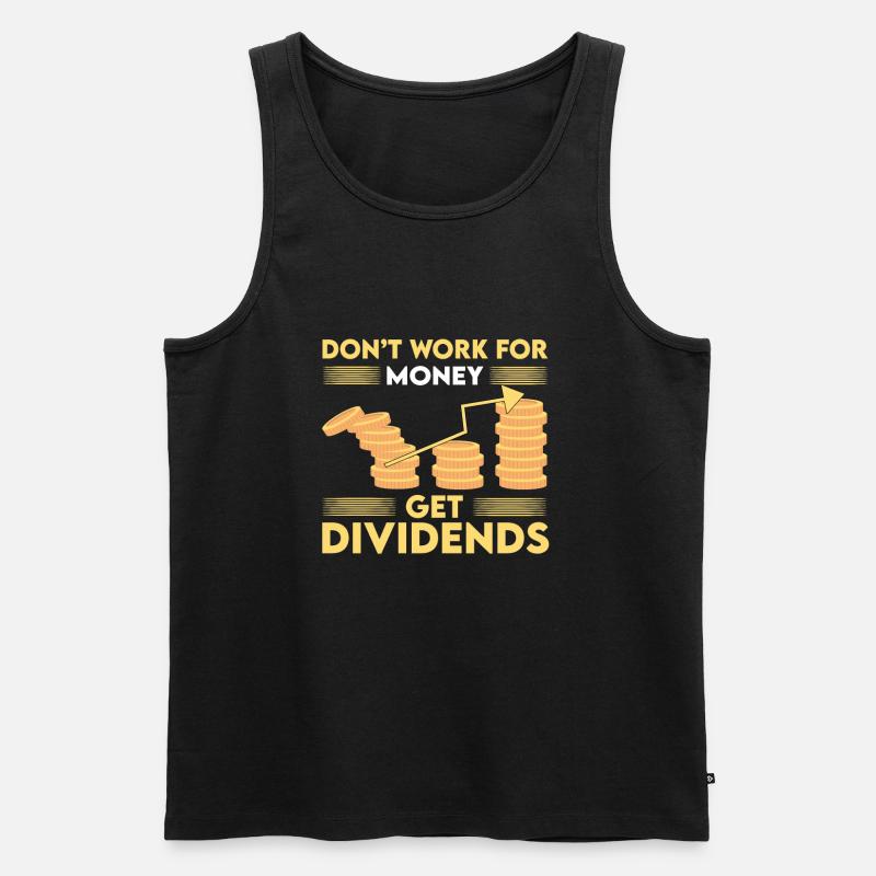 Dividenden - Männer Premium Bio Tank Top - Schwarz
