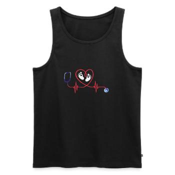 Kinderkrankenschwester - Männer Premium Bio Tank Top - Schwarz - Vorne - AI Model Male 178 light (178cm)