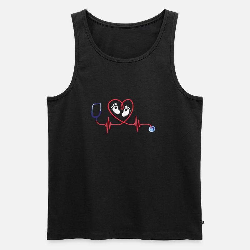 Kinderkrankenschwester - Männer Premium Bio Tank Top - Schwarz