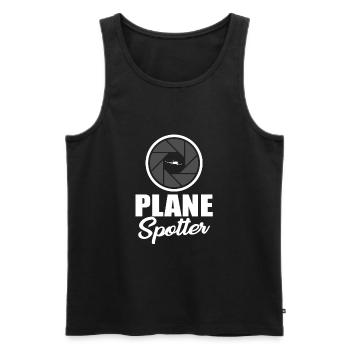 Planespotter Geschenk - Männer Premium Bio Tank Top - Schwarz - Vorne - AI Model Male 178 light (178cm)