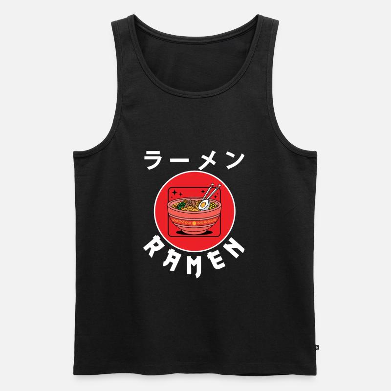 Ramen - Männer Premium Bio Tank Top - Schwarz