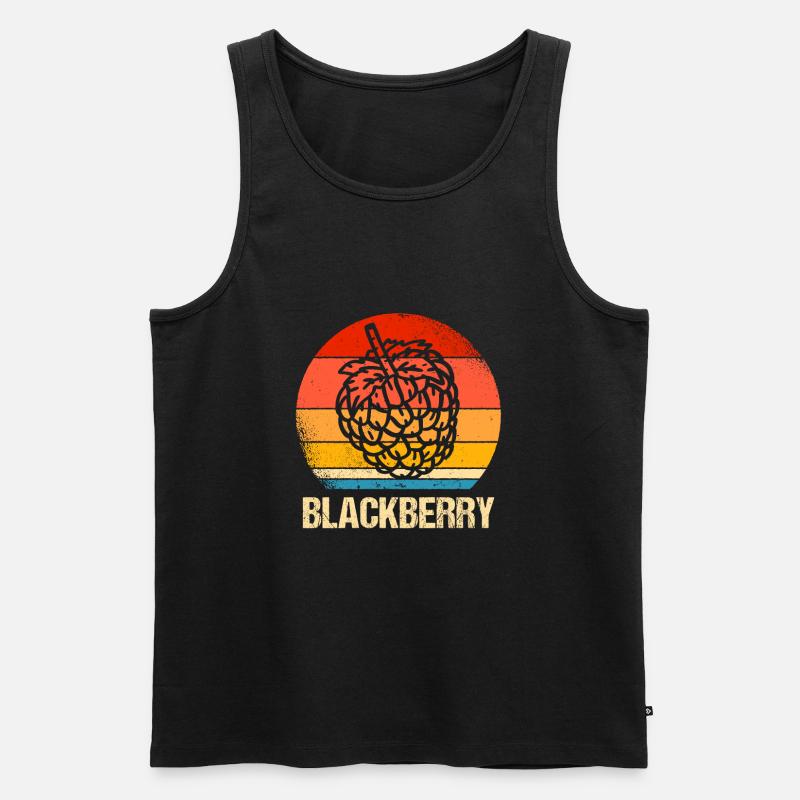 Brombeere - Männer Premium Bio Tank Top - Schwarz