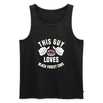 Schwarzwälder Kirschtorte - Männer Premium Bio Tank Top - Schwarz - Vorne - AI Model Male 178 light (178cm)