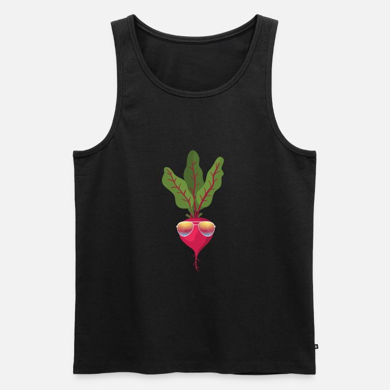 Speiserübe Mit Sonnenbrille - Männer Premium Bio Tank Top - Schwarz
