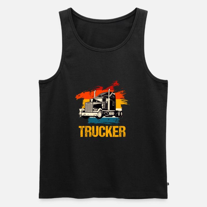 Trucker - Männer Premium Bio Tank Top - Schwarz