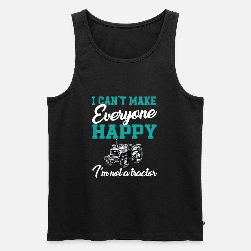 Traktor - Männer Premium Bio Tank Top - Schwarz