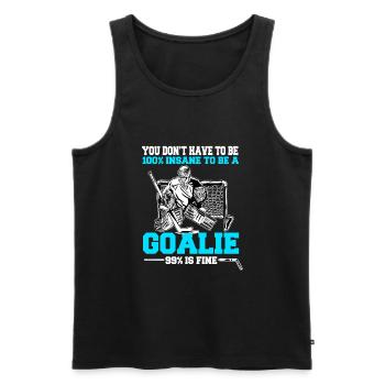 Ice Hockey Goalie - Men's Premium Organic Tank Top - black - Front - Michal (187cm)