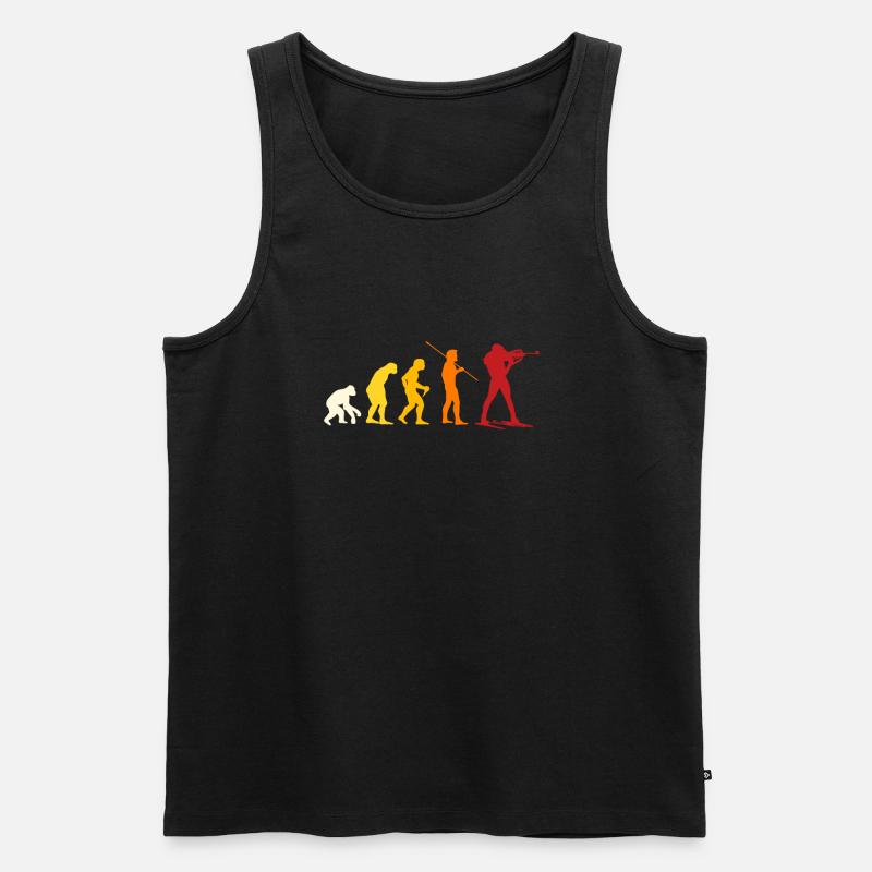 Biathlon Evolution - Männer Premium Bio Tank Top - Schwarz