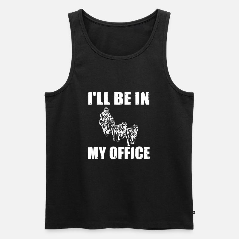 Hundeschlitten Geschenk - Männer Premium Bio Tank Top - Schwarz