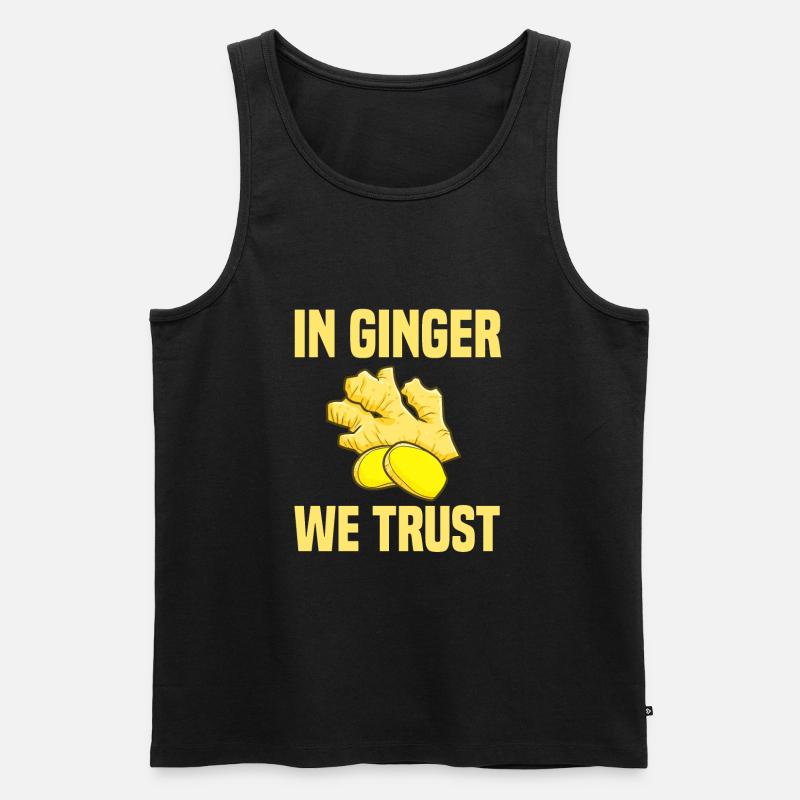 Ingwer - Männer Premium Bio Tank Top - Schwarz