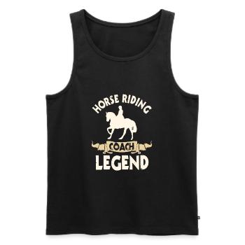 Riding instructor legend - Men's Premium Organic Tank Top - black - Front - Michal (187cm)
