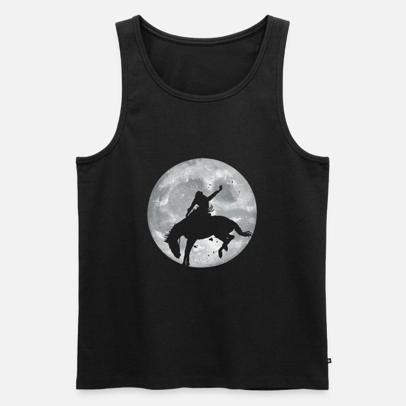 Rodeo Reiter Geschenk - Männer Premium Bio Tank Top - Schwarz