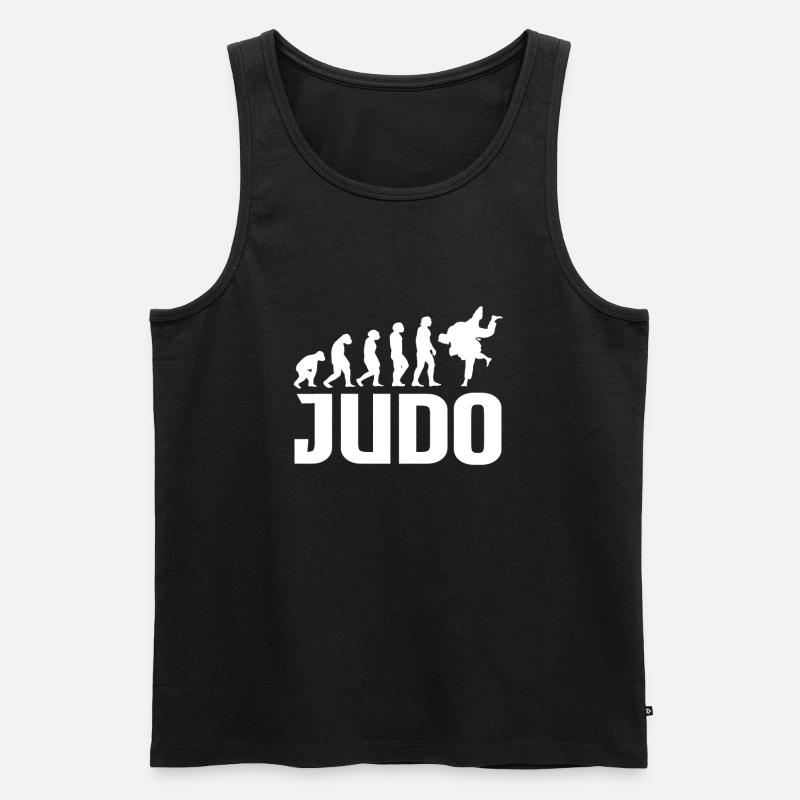 Judo Evolution - Männer Premium Bio Tank Top - Schwarz
