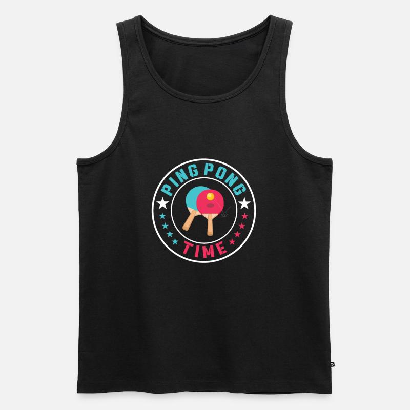 Ping Pong Zeit - Männer Premium Bio Tank Top - Schwarz