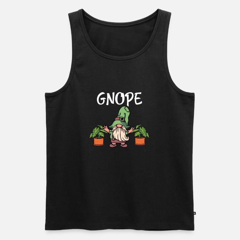 Gartenzwerg Gnope - Männer Premium Bio Tank Top - Schwarz
