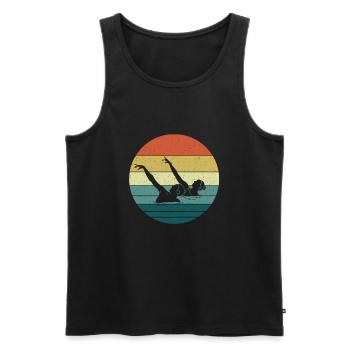 Synchronschwimmen - Männer Premium Bio Tank Top - Schwarz - Vorne - AI Model Male 178 light (178cm)