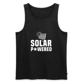 Solar powered - Men's Premium Organic Tank Top - black - Front - AI Model Male 178 light (178cm)