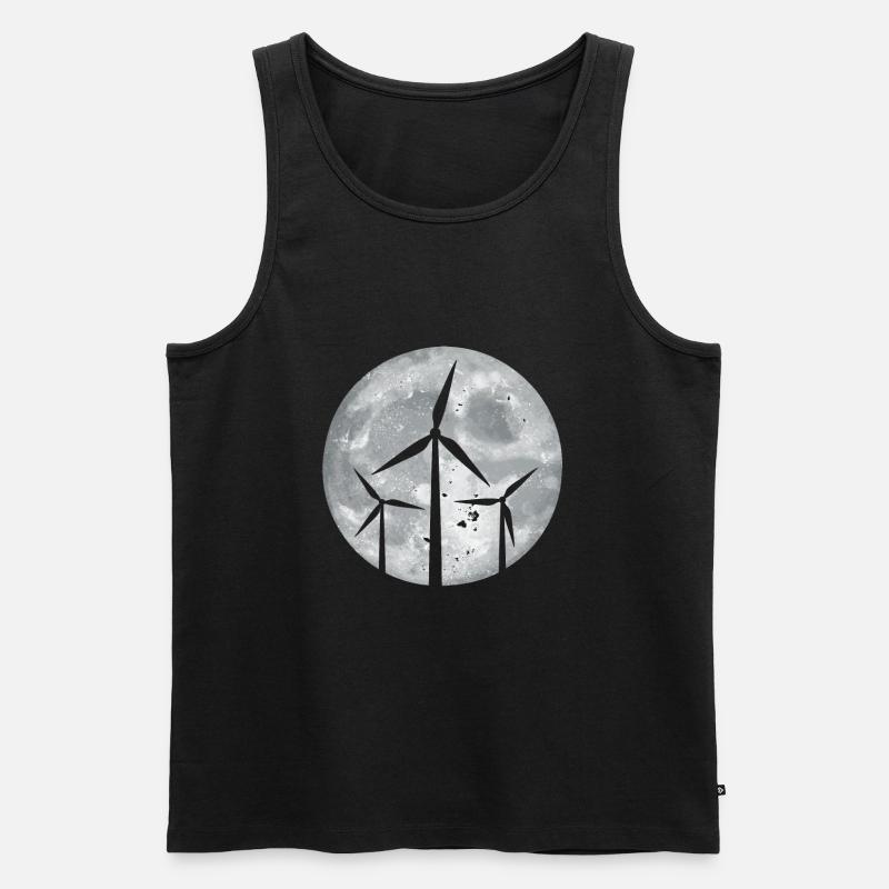 Windkraftanlage - Männer Premium Bio Tank Top - Schwarz