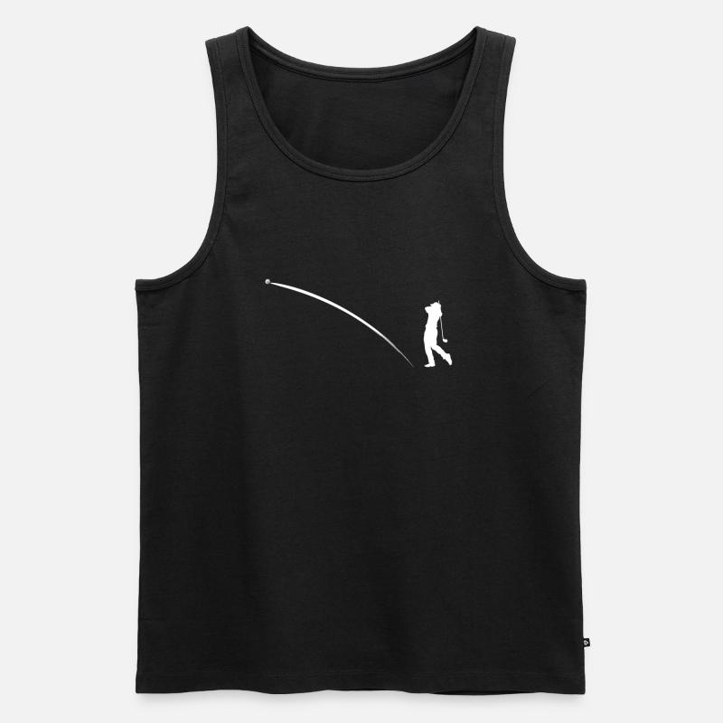 Golf - Männer Premium Bio Tank Top - Schwarz
