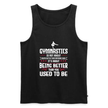 Gymnastics - Men's Premium Organic Tank Top - black - Front - Michal (187cm)