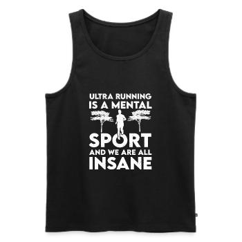 Ultra Running - Débardeur bio Premium Homme - noir - Devant - Michal (187cm)