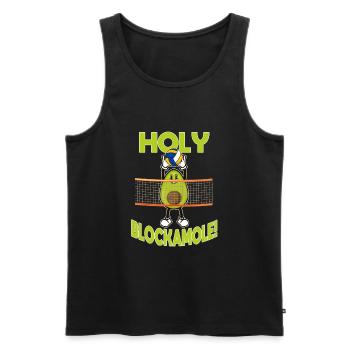 Volleyball Avocado - Men's Premium Organic Tank Top - black - Front - Michal (187cm)