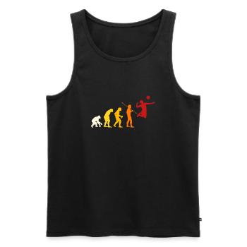 Volleyball Evolution Design - Men's Premium Organic Tank Top - black - Front - AI Model Male 178 light (178cm)