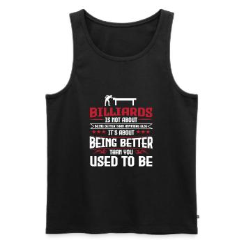 Billard - Débardeur bio Premium Homme - noir - Devant - Michal (187cm)